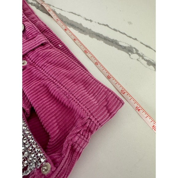 BDG Urban Outfitters Pink Jeans Fringe Rhinestones Diamonds‎ Size 27 Wide-Leg - Picture 11 of 11